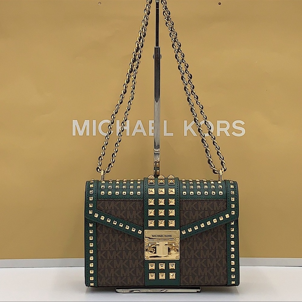 MICHAEL KORS ROSE MEDIUM FLAP SHOULDER RACING GRN - Picture 5 of 15